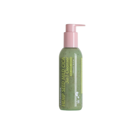Пінка для вмивання з центеллою та насінням коноплі LALARECIPE Hemp Seed Mild Cica 3in1 Cleanser, 200 мл 8809844730874 фото