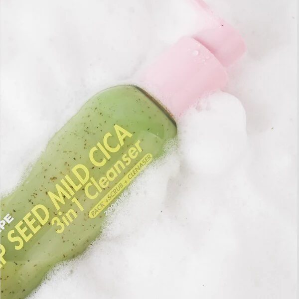 Пінка для вмивання з центеллою та насінням коноплі LALARECIPE Hemp Seed Mild Cica 3in1 Cleanser, 200 мл 8809844730874 фото