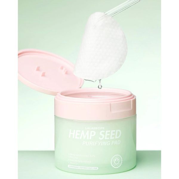 Очищуючі тонер-пади для обличчя з коноплею LALARECIPE Hemp Seed Purifying Pad, 70 шт 8809675771893 фото