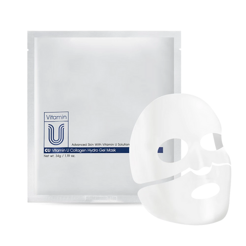 Гідрогелева маска подвійної дії для наповнення та сяйва шкіри CUSKIN Vitamin U Collagen Hydro Gel Mask, 1 шт 8809207224040 фото