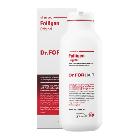 Зміцнюючий шампунь проти випадіння волосся Dr.FORHAIR Folligen Shampoo, 300 мл 8809485531052 фото