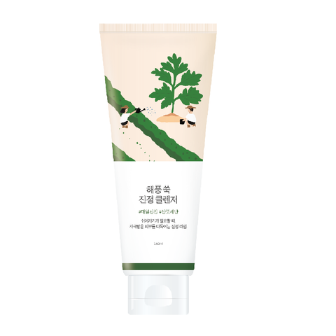 Заспокійлива очищуюча пінка з морським полином ROUND LAB MUGWORT Calming Cleanser, 150 мл 8809738593080 фото