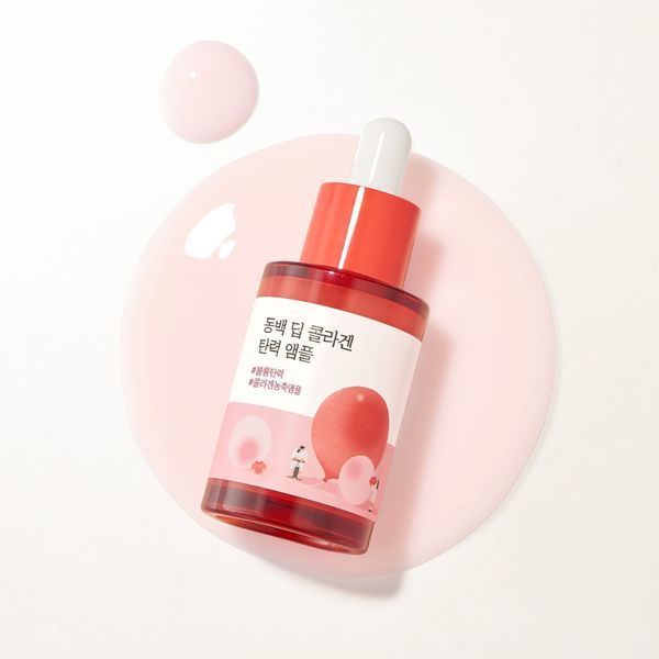 Концентрована сироватка з колагеном ROUND LAB Camellia Deep Collagen Firming Ampoule, 30 мл 8809962541857 фото
